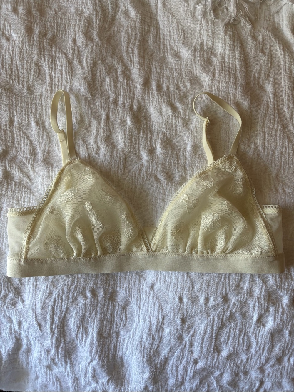 aerie Show Off Mesh Bralette Floral Lace Bra